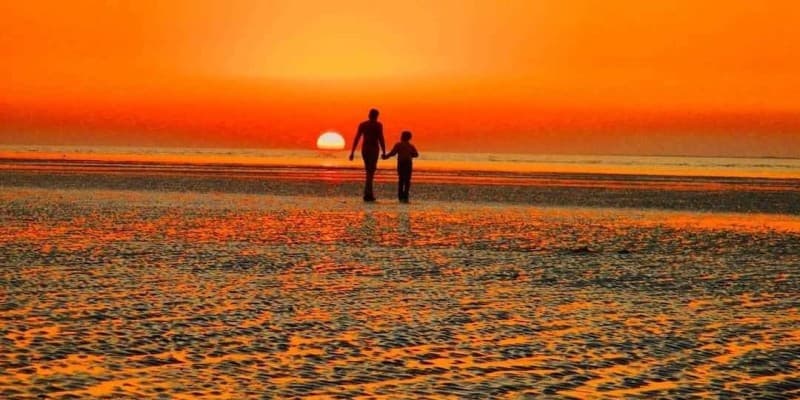 Beachfront Sunset Walk